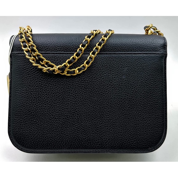 Tory Burch Small Black Leather Logo Bag - Picture 11 of 12